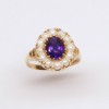 9ct Gold Amethyst/Pearl Ring